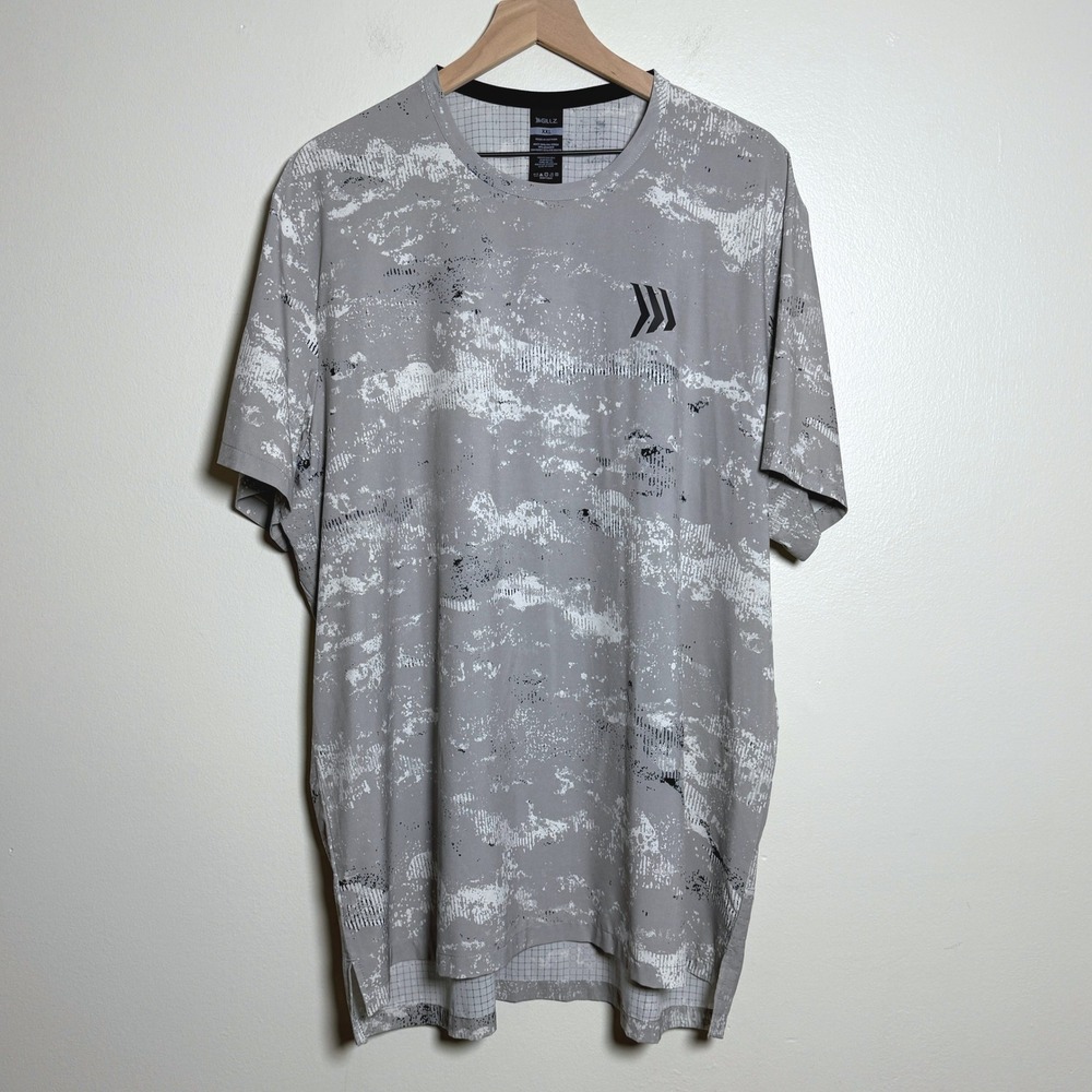 Gillz Mens Fishing Shirt XXL Gray Digital Camo Outdoors Performance Breathable